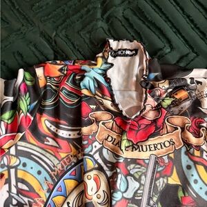 Fashion Nova Multicolor Graphic Bath & Body Top